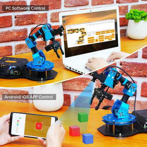 Hiwonder ArmPi FPV AI Vision Raspberry Pi ROS Robotic Arm with Python Open Source (Advanced Kit/ With Raspberry Pi 4B 8GB)