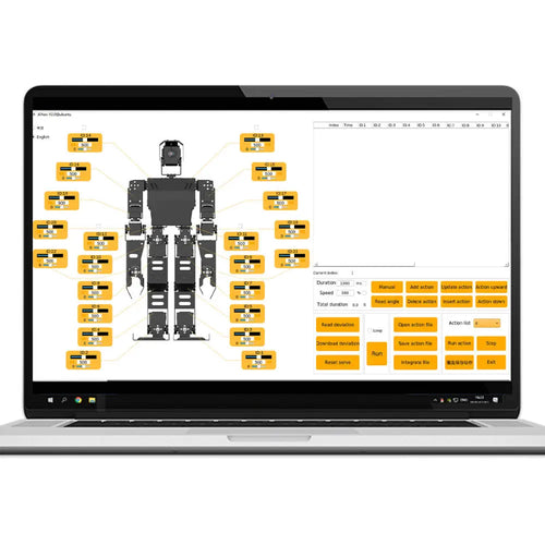 AiNex ROS Education AI Vision Humanoid Robot Kit Powered by Raspberry Pi 5 Inverse Kinematics Algorithm (Standard Kit wIth Raspberry Pi 5 4GB)