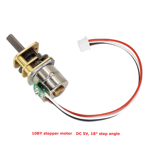 10mm DC 5.0V 10BY Geared Stepper Motor w/ Driver Kits, 1/10 Gear Ratio