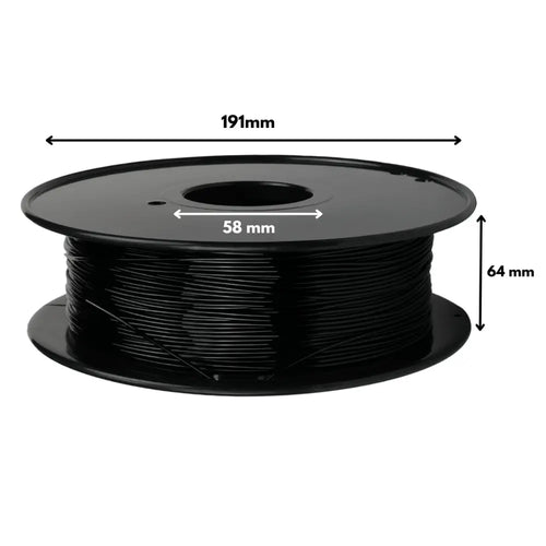 Traffic Black - 1.75mm Spectrum Filament Light Weight PLA - 0.25 kg