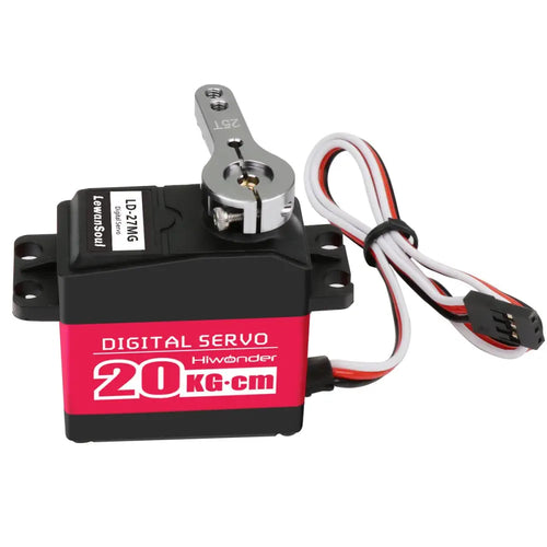 Hiwonder LD 27MG Full Metal Gear Digital Servo w/ 270 deg Control Angle, Aluminium Case for Robot RC Car