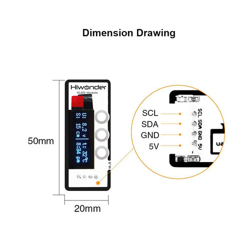 Hiwonder OLED Display Robot Sensor Compatible w/ Arduino