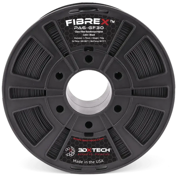 3DXTech FibreX PA6+GF30 Glass Fiber Reinforced Nylon 3D Printer Filament