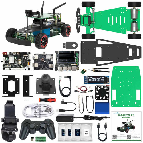 Yahboom AI ROS Robot Car kit Autopilot Training Ackerman Structure Python Programming(R2L Standard Ver With Jetson Nano 4GB SUB Board)