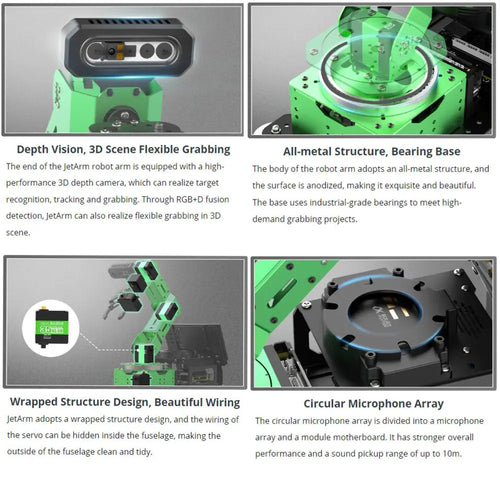 JetArm JETSON NANO Robot Arm ROS Open Source Vision Recognition Program Robot (Ultimate Kit with Jetson Nano 4GB)