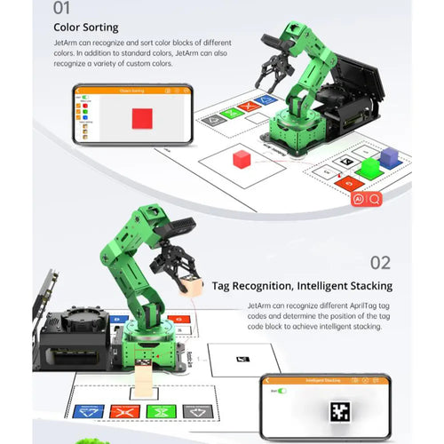 JetArm JETSON NANO Robot Arm ROS Open Source Vision Recognition Program Robot (Ultimate Kit with Jetson Nano 4GB)