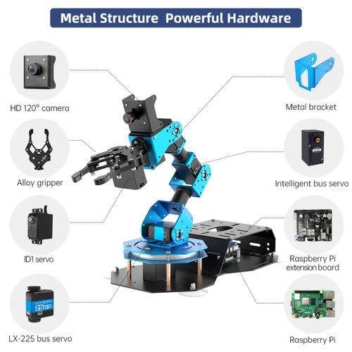 Hiwonder ArmPi FPV AI Vision Raspberry Pi ROS Robotic Arm with Python Open Source (Advanced Kit/ With Raspberry Pi 4B 4GB)