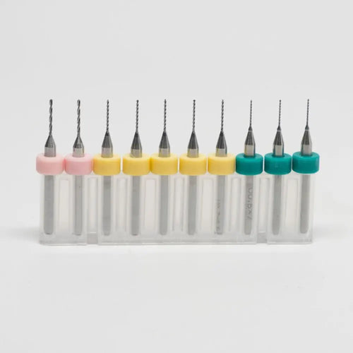 Carbide 3D 0.5mm, 0.7mm, 0.9mm PCB Drills (10pk)