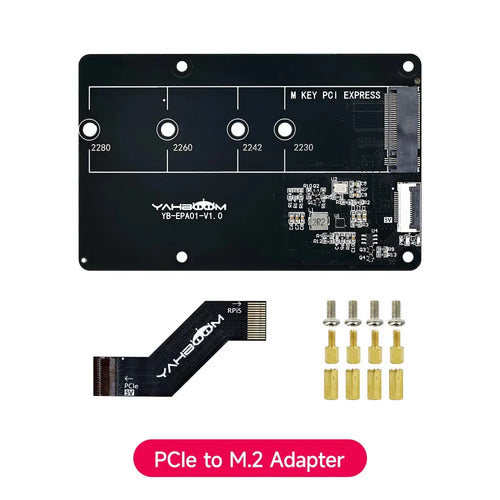 PCIe to M.2 adapter expansion board for Raspberry Pi 5 - Separate board