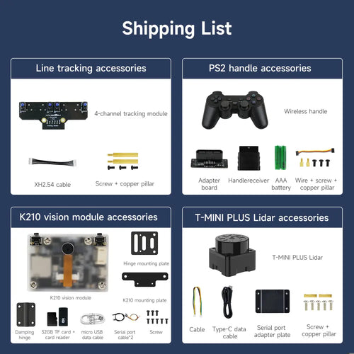 Expansion accessories kit for self-balancing robot car--  Lidar Accessories