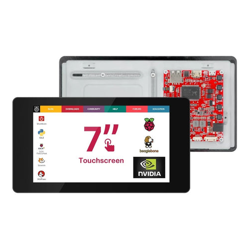 CrowVision 7in Touch Screen HDMI 1024x600 IPS for RPi, LattePanda, Beaglebone, Jetson (US-Stecker)
