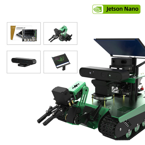 Yahboom Transbot ROS AI Robot for Jetson NANO 4GB with Depth Camera, Radar, Robotic Arm and 7 Inch Touch Screen(with Jetson NANO SUB board)