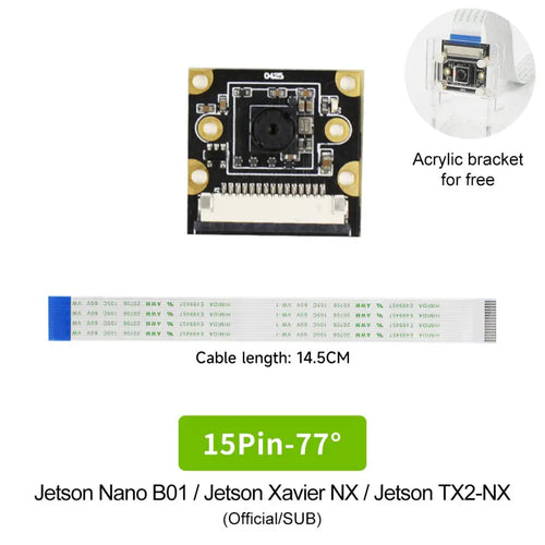 NVIDIA Jetson IMX219 camera 8MP compatible with NANO/Xavier NX/TX2 NX/Orin NAO/Orin NX-- 15Pin 77&