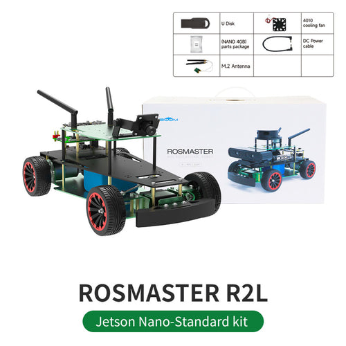 Yahboom AI ROS Robot Car kit Autopilot Training Ackerman Structure Python Programming(R2L Standard Ver Without Jetson Nano B01 Board)