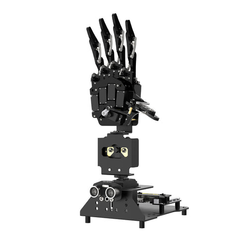 Open-Source Robotic Hand AiHand Powered by micro:bit V2 Programming Educational Robot, Support WonderCam AI Vision Module (With micro:bit V2.0)