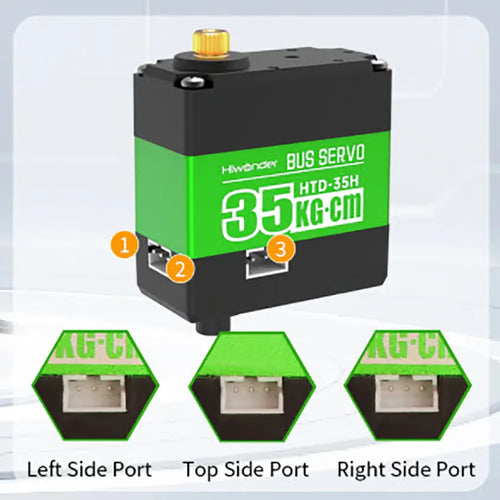 Hiwonder HTD-35H High Voltage Serial Bus Servo 35KG Torque with Three Connectors and Data Feedback