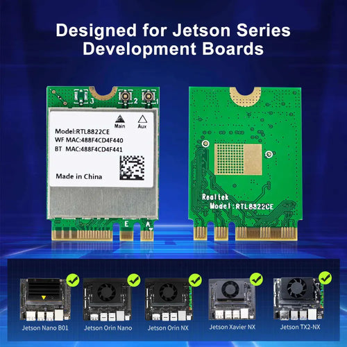 8822CE NGW dual-band network card M.2 for Jetson NANO/Xavier NX/TX2 NX/Orin NANO/Orin NX