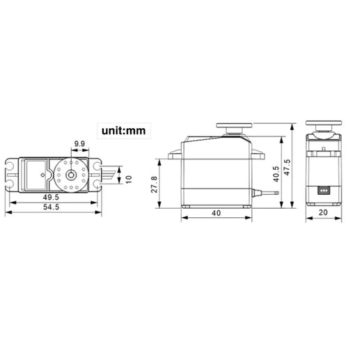 Hiwonder LD 3015MG Full Metal Gear Digital Servo, 17kg High Torque