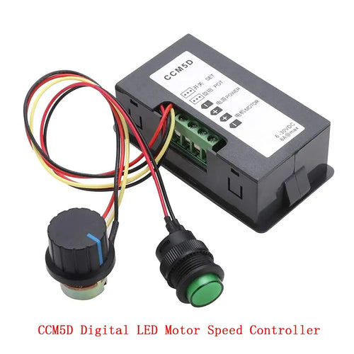 DC PWM Motor Speed Controller CCM5D 16khz, 6-30VDC, 6/8A Stepless Switch, 6V/12V/24V LED Display