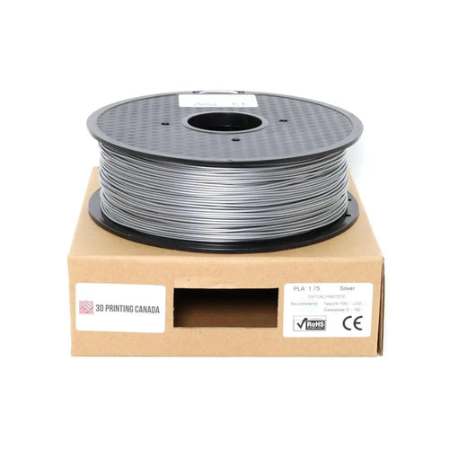 Silver Standard PLA Filament - 1.75mm, 1kg