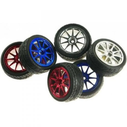 DFRobot 65mm Rubber Wheel Pair - Blue