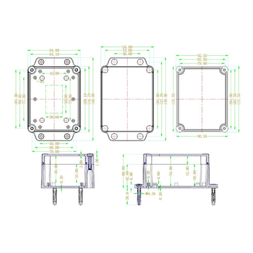 DFRobot Plastic Project Box Enclosure Waterproof Clear Cover - 5.83 x 3.70 x 2.36