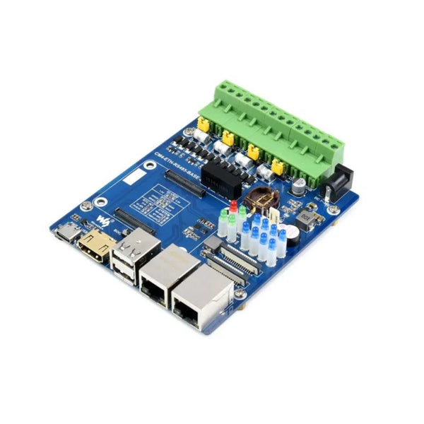 Dual ETH Quad RS485 Base Board (B) for RPi CM4, Gigabit Ethernet, 4CH Isolated