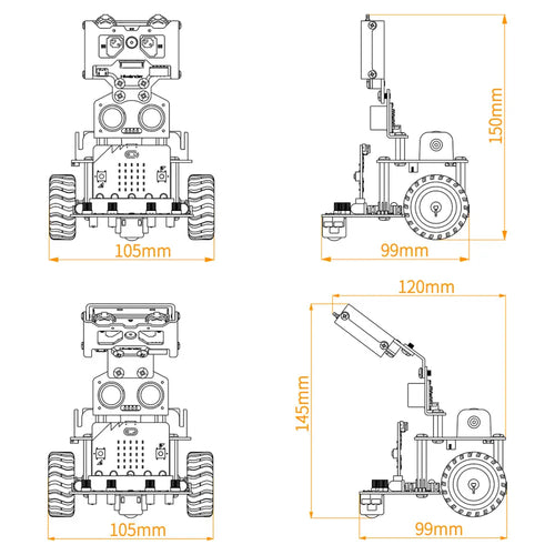 AI Vision Robot Nexbit, micro:bit Programming Educational Robot, Support WonderCam Smart Vision Module (Standard kit/with microbit)