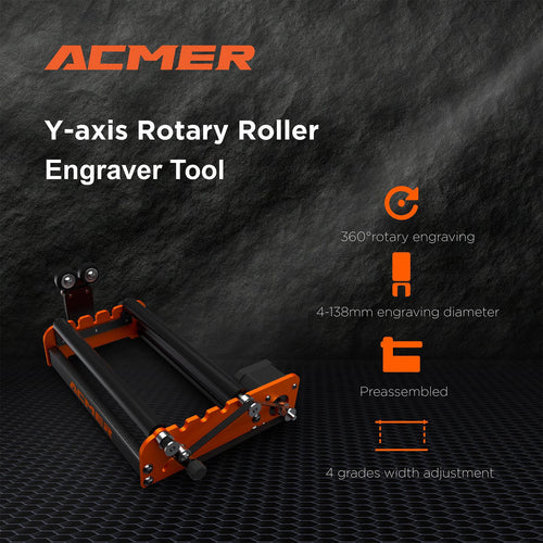 ACMER M2 Laser Rotary Roller, 360 Degree Y-axis Rotary Engraving