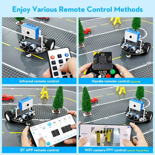 Yahboom Tiny:bit Plus smart car compatible with Micro:bit V2 (incl.)