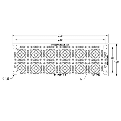 Prototyping PCB, Perfboard - 1&quot; x 3&quot; - 2 Pack