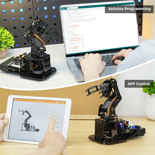 miniArm Open Source AI Robotic Arm Support Sensor Expansion, Arduino Programming (Standard Kit)