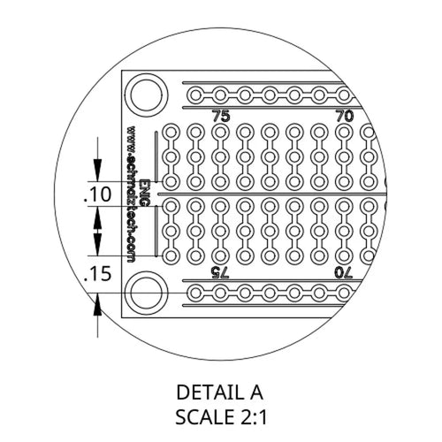 Prototyping PCB, Protoboard - 1&quot; x 8&quot;