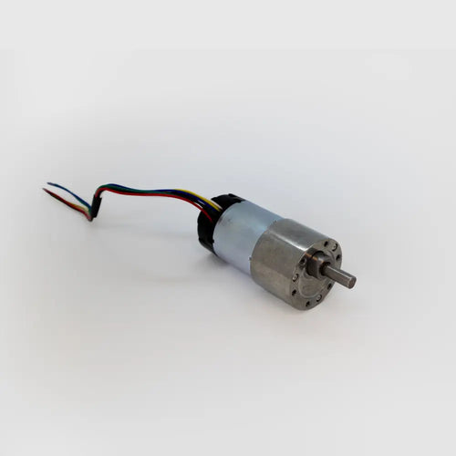 12V Brushed DC Motor with built-in encoder, 100 RPM speed