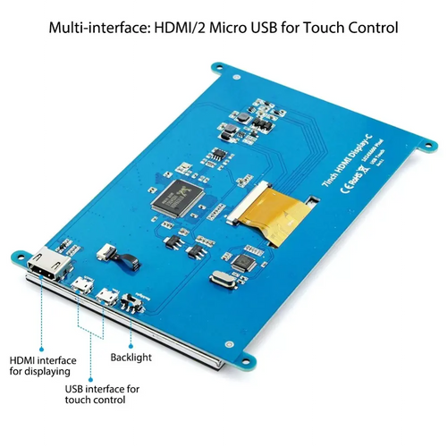 Elecrow RC070 7-inch 1024x600 HDMI LCD Display w/ Touch Screen