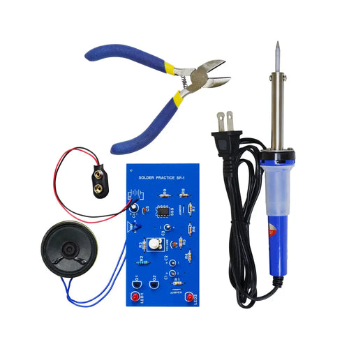 Elenco Soldering Practice Kit w/ Flashing European Siren & Tools