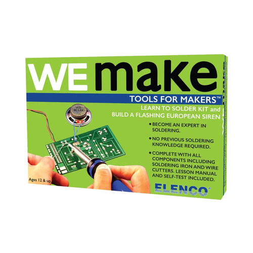 Elenco Soldering Practice Kit w/ Flashing European Siren & Tools