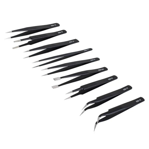 ESD Precision Anti-Static Tweezers Set (9pk)