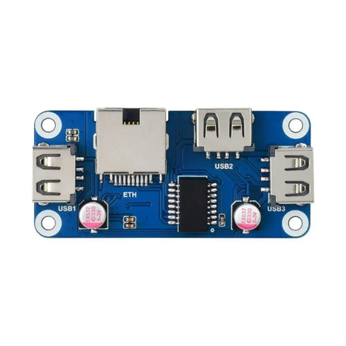 Ethernet/USB HUB HAT (B) for Raspberry Pi Series, 1x RJ45, 3x USB 2.0