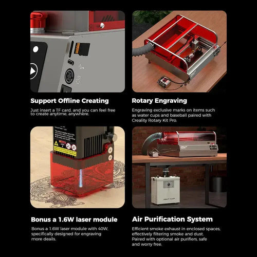 Creality Falcon2 Pro 40W Enclosed Laser Engraver &amp; Cutter