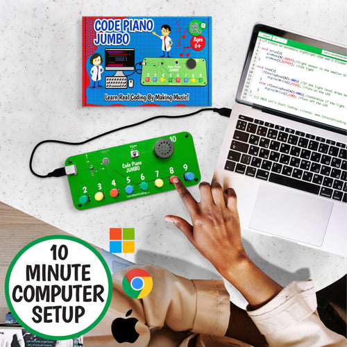 Code Piano Jumbo Coding Kit for Kids Ages 8 to 12+ - Learn STEAM Skills w/ Block &amp; Typed Code