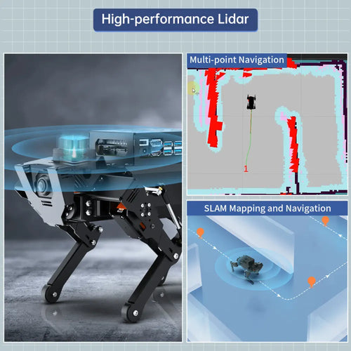 ROSPug Quadruped Bionic Robot Dog Powered by Jetson Nano ROS Open Source Python Programming