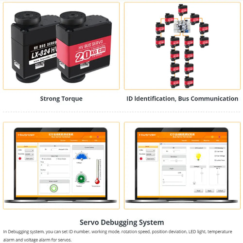 Hiwonder LX-224HV Three Connector Bus High Voltage Servo