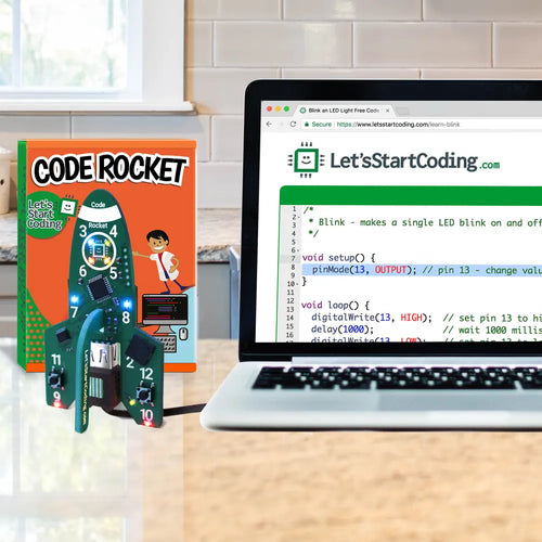 Code Rocket Toy for Kids Ages 8 12+, Learn Block &amp; Typed Coding w/ Circuits