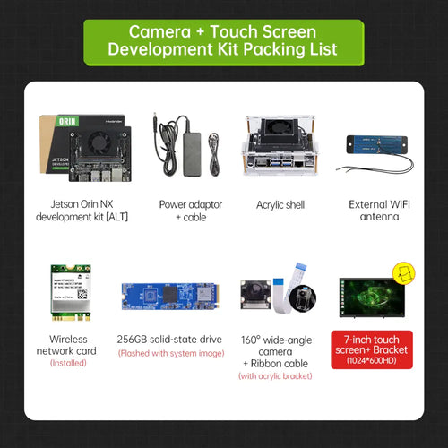 Hiwonder Jetson Orin NX Development Kit 8GB SOM Module (Camera + Touch Screen Development Kit)