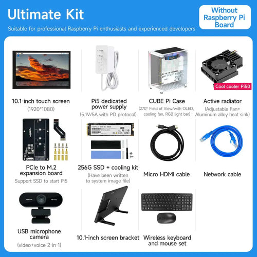 Raspberry Pi 5 board Ultimate Kit (Without Raspberry Pi 5 board)