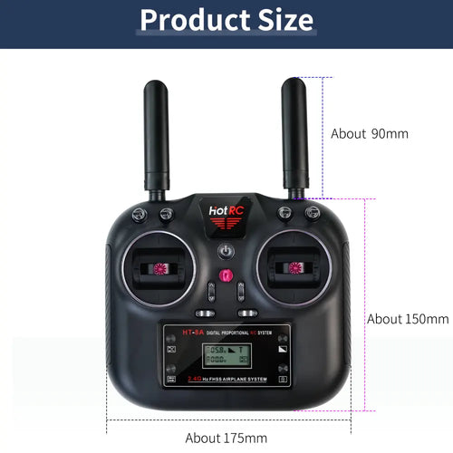 RC Hotrc HT-8A 2.4G 8CH Transmitter HT8A Remote Control with SBUS Receiver For RC Drone and Smart Car