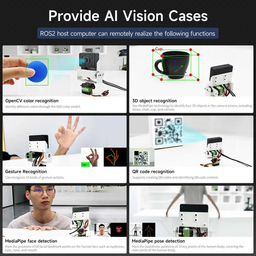 Yahboom ROS-WiFi camera module support ROS2 robot with 2DOF Bracket