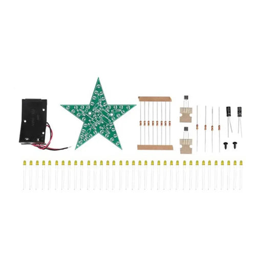 Flashing Yellow LED Star Soldering Kit