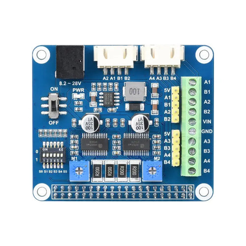 Waveshare HRB8825 2CH Stepper Motor HAT for RPi up to 1/32 Microstepping